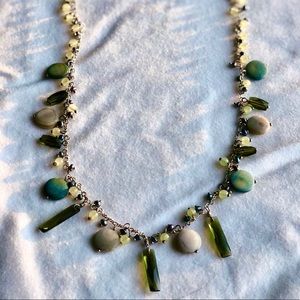 Lia Sophia sea green glass necklace